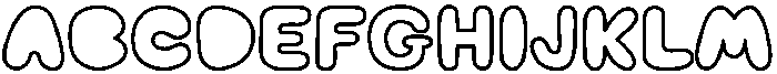 Nugget Soda Outline otf (400) Font UPPERCASE
