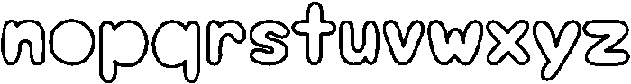 Nugget Soda Outline otf (400) Font LOWERCASE