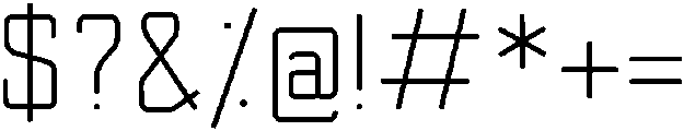 NumberFive SemiCondensed Light otf (300) Font OTHER CHARS