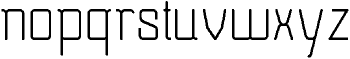 NumberFive SemiCondensed Light otf (300) Font LOWERCASE