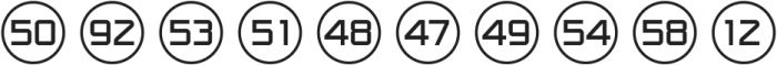 NumbersStyleOne-CirclePositive ttf (400) Font OTHER CHARS