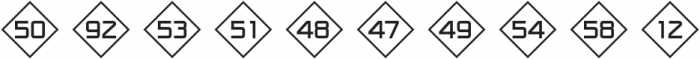 NumbersStyleOne-DiamondPositive Regular otf (400) Font OTHER CHARS