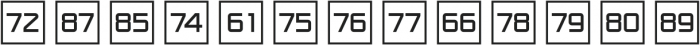 NumbersStyleOne-SquarePositive ttf (400) Font UPPERCASE