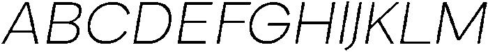 Nuvetra Extra Light Slanted ttf (200) Font UPPERCASE