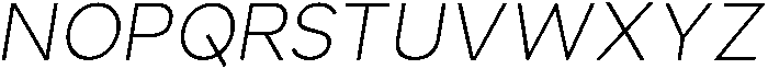 Nuvetra Extra Light Slanted ttf (200) Font UPPERCASE