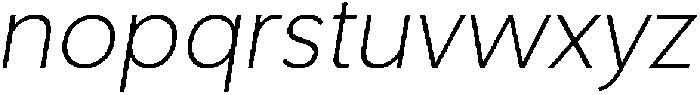 Nuvetra Extra Light Slanted ttf (200) Font LOWERCASE
