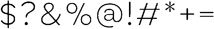 Nuvetra Extra Light ttf (200) Font OTHER CHARS