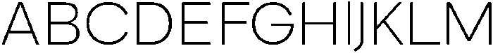 Nuvetra Extra Light ttf (200) Font UPPERCASE