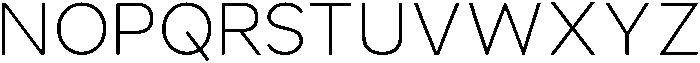 Nuvetra Extra Light ttf (200) Font UPPERCASE