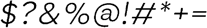 Nuvetra Light Slanted ttf (300) Font OTHER CHARS