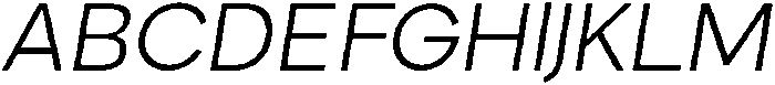 Nuvetra Light Slanted ttf (300) Font UPPERCASE
