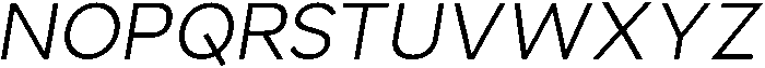 Nuvetra Light Slanted ttf (300) Font UPPERCASE