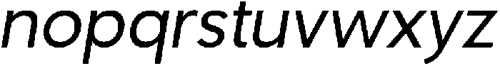 Nuvetra Slanted ttf (400) Font LOWERCASE