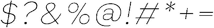Nuvetra Thin Slanted ttf (100) Font OTHER CHARS