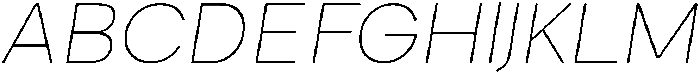 Nuvetra Thin Slanted ttf (100) Font UPPERCASE