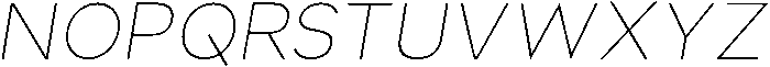 Nuvetra Thin Slanted ttf (100) Font UPPERCASE