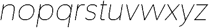 Nuvetra Thin Slanted ttf (100) Font LOWERCASE