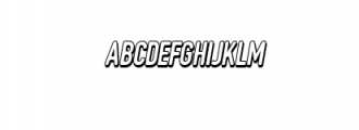 Nurhaliza Italic Shadow.ttf Font LOWERCASE