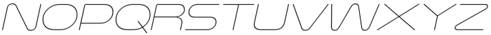 Nulshock Ultra Light Italic Font LOWERCASE