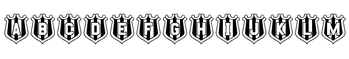 NUFC Shield Font UPPERCASE