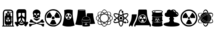 Nuclear Icons Font LOWERCASE