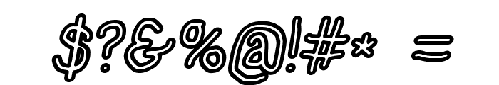 NumbBunny Bold Outline Italic Font OTHER CHARS