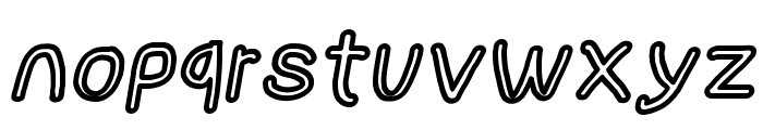 NumbBunny Bold Outline Italic Font LOWERCASE