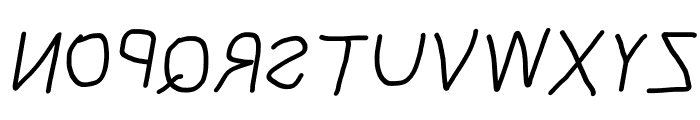 NumbBunny Reversed Italic Font UPPERCASE