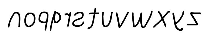 NumbBunny Reversed Italic Font LOWERCASE
