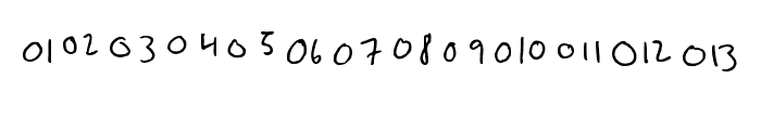 Number Letter Regular Font LOWERCASE