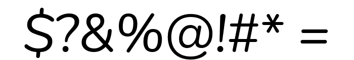 Nunito Italic Font OTHER CHARS