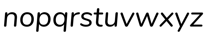 Nunito Italic Font LOWERCASE