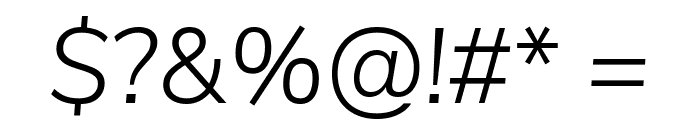 Nunito Sans Light Italic Font OTHER CHARS