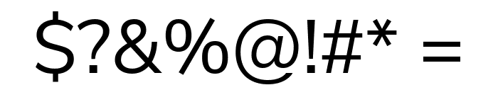 Nunito Sans Regular Font OTHER CHARS