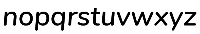 Nunito SemiBold Italic Font LOWERCASE