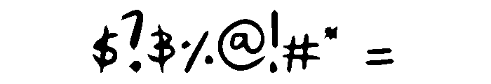 Nutty Pen Font OTHER CHARS