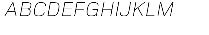 Nuber Light Italic Font UPPERCASE