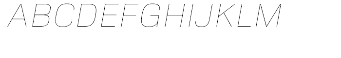 Nuber UltraLight Italic Font UPPERCASE