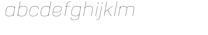 Nuber UltraLight Italic Font LOWERCASE