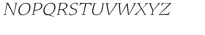Nueva Light Extended Italic Font UPPERCASE