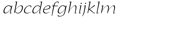 Nueva Light Extended Italic Font LOWERCASE