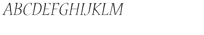 Nueva Light Italic Font UPPERCASE