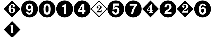 Number Ornaments Font LOWERCASE