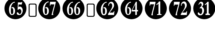 Numberpile Regular Font OTHER CHARS