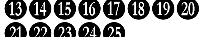 Numberpile Regular Font UPPERCASE