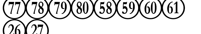 Numberpile Reversed Font OTHER CHARS