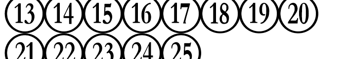 Numberpile Reversed Font UPPERCASE