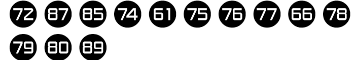 Numbers Style One Font UPPERCASE