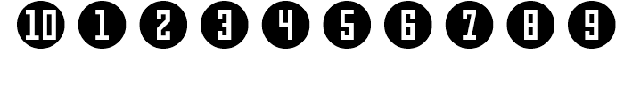 Numbers Style Three Font OTHER CHARS