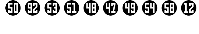Numbers Style Three Font OTHER CHARS
